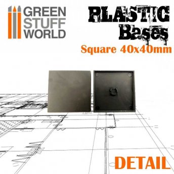 Plastic Square Bases 40mm