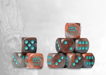 Old Dominion Logo on Brown Marbled Dice - 24 per pack