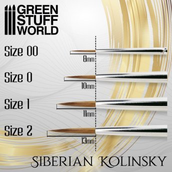 Siberian Kolinsky Brush GOLD - Size 00