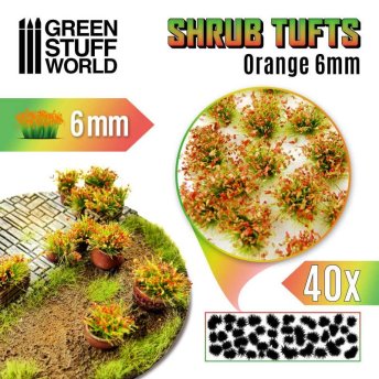 Trsy trávy - 6mm Shrubs - Orange