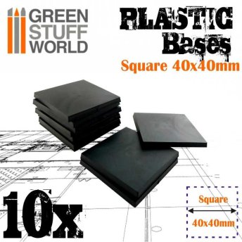 Plastic Square Bases 40mm
