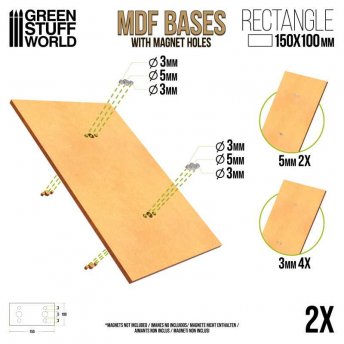 MDF Bases - Rectangular 100x150mm