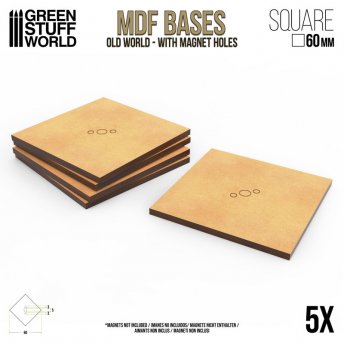 MDF Bases - Square 60 mm