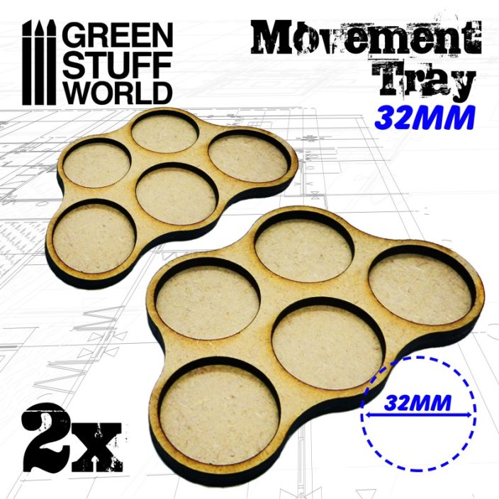 MDF Movement Trays - 32mm