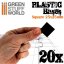 Plastic Square Bases 25mm