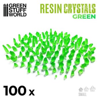 GREEN Resin Crystals - Small