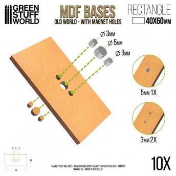 MDF Bases - Rectangle 40x60mm