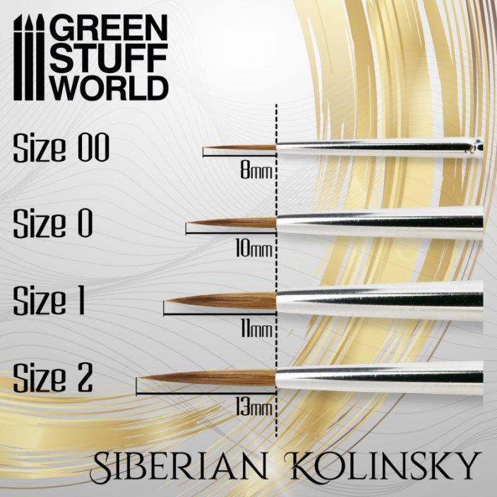 Siberian Kolinsky Brush GOLD - Size 0