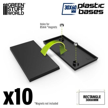 Plastic Rectangular Bases 30x60mm