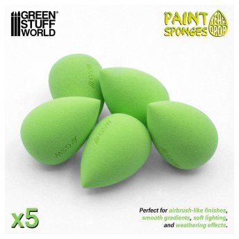 Teardrop paint sponges