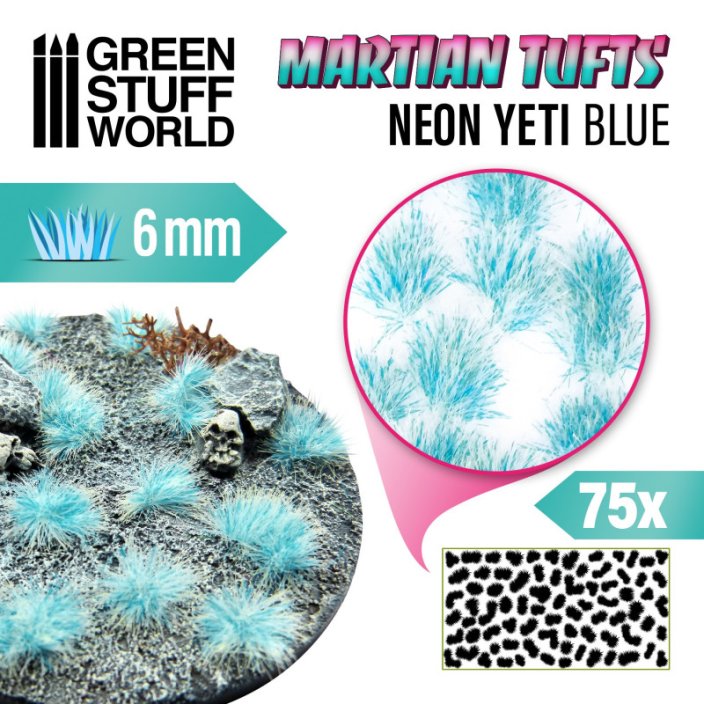 Martian Fluor Tufts - NEON YETI BLUE