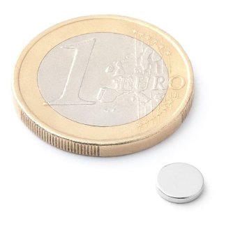 Magnet priemer 6mm, výška 1mm, 10ks