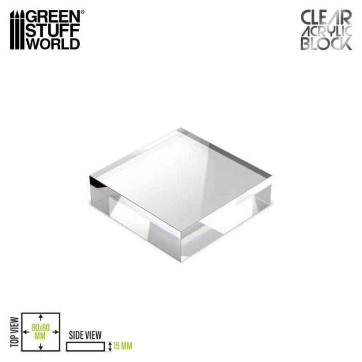 Acrylic Display Block 80x80x15mm