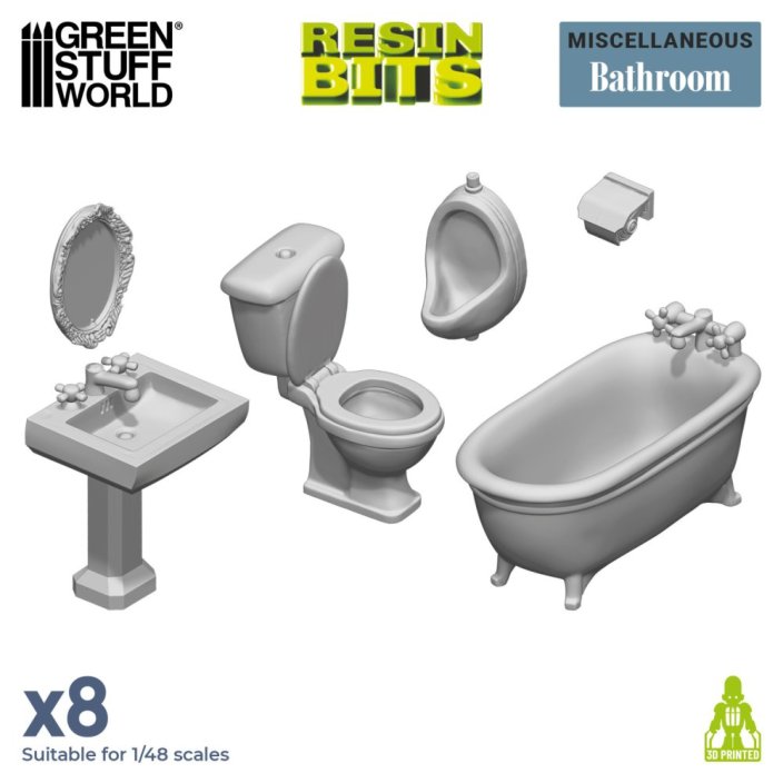 Toilet and WC set 1:48