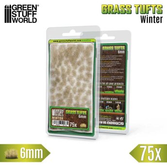 Static Grass Tufts 6 mm - Winter White
