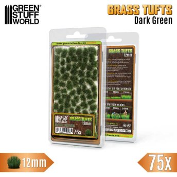 Static Grass Tufts 12 mm - Dark Green