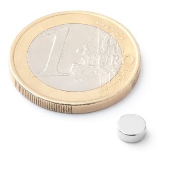 Magnet priemer 5mm, výška 2mm, 10ks