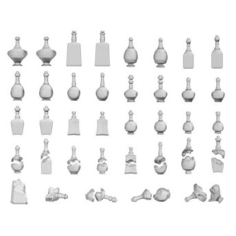 3D printed set - Potion and Liquor Bottles Resin Set