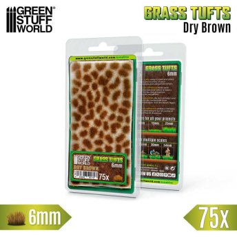 Static Grass Tufts 6 mm - Dry Brown