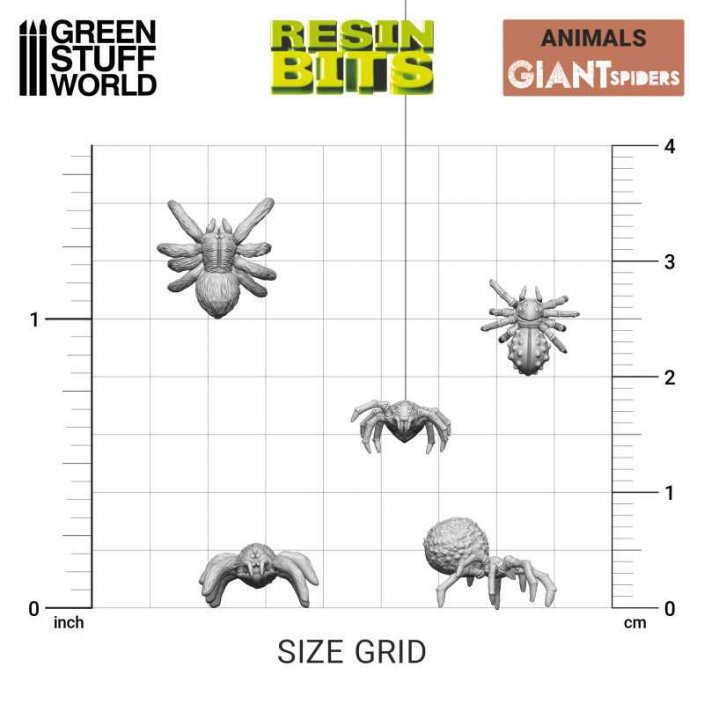 3D printed set - Big Spiders