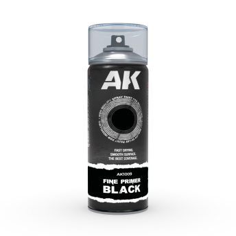 Primer - Fine Primer Black - Spray 400ml (Includes 2 nozzles)