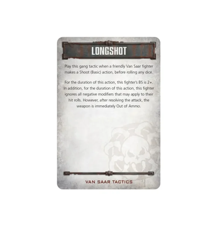 Van Saar Gang Tactics Cards (Second Edition)