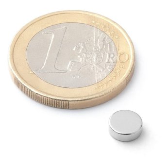 Magnet priemer 6mm, výška 2mm, 10ks