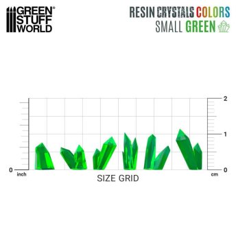 GREEN Resin Crystals - Small