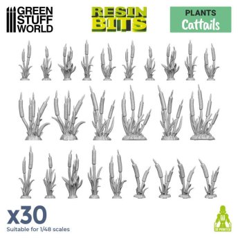 3D printed set - Cattails Plants