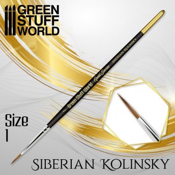 Siberian Kolinsky Brush GOLD - Size 1