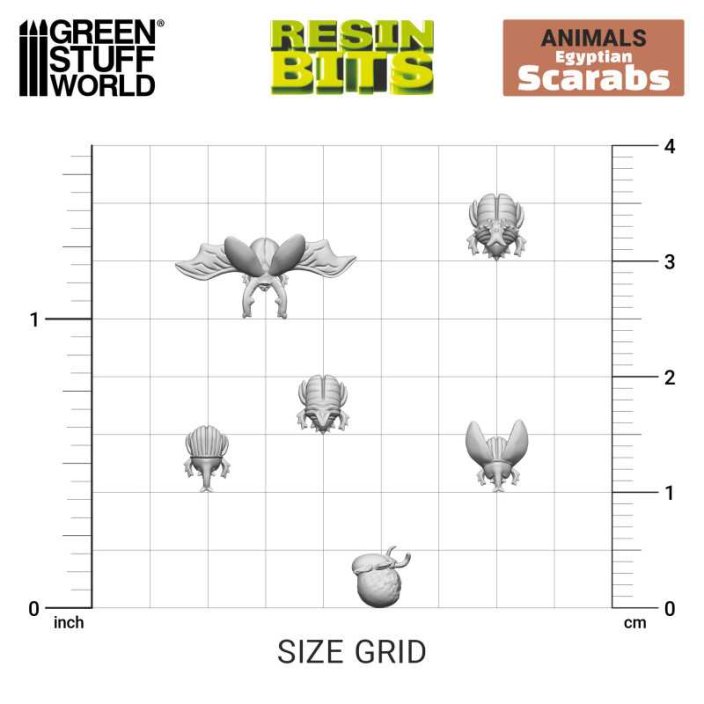 3D printed set - Egyptian Scarabs