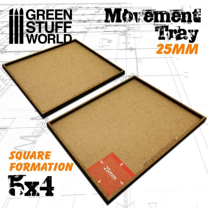 MDF Movement Trays 25mm 5x4