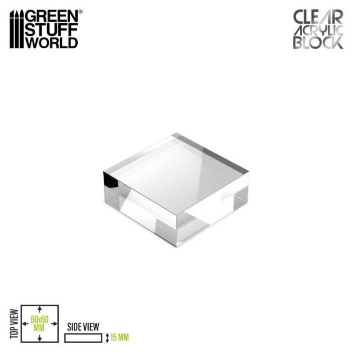 Acrylic Display Block 60x60x15mm