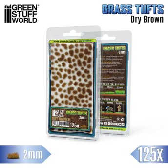 Static Grass Tufts 2 mm - Dry Brown