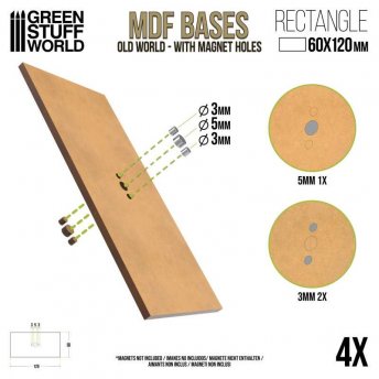 MDF Bases - Rectangle 60x120mm