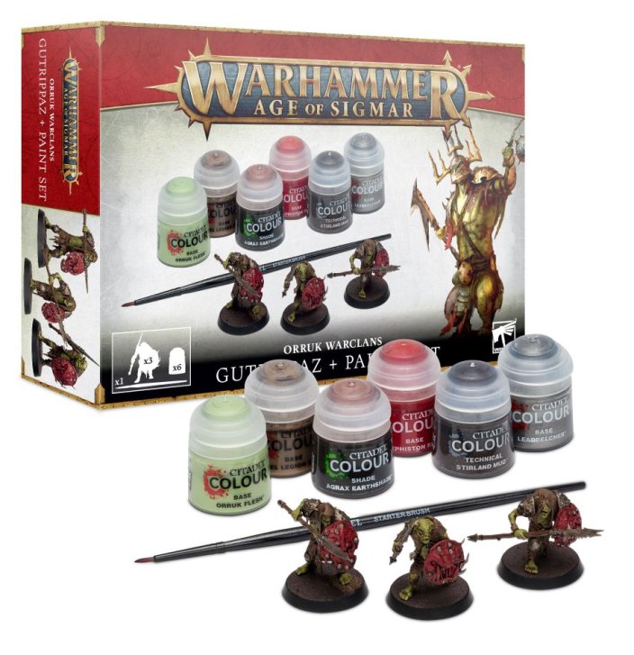 Orruk Warclans Gutrippaz + Paints Set