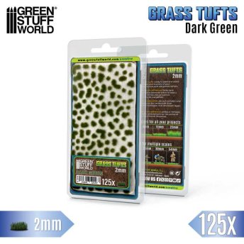 Static Grass Tufts 2 mm - Dark Green