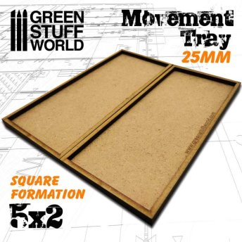 MDF Movement Trays 25mm 5x2