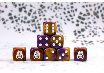 Old Dominion Faction Dice On Purple And Gold