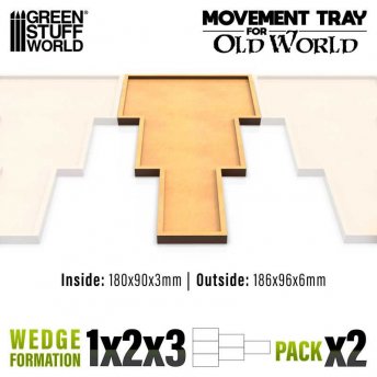 MDF Movement Trays Old World 180x90mm 1x2x3