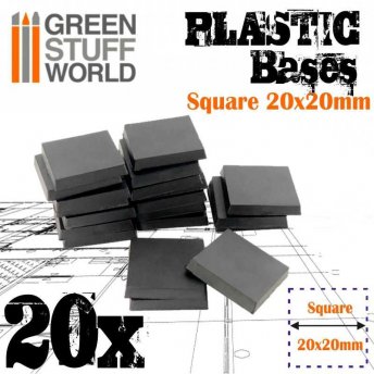 Plastic Square Bases 20mm