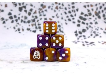 Old Dominion Faction Dice On Purple And Gold