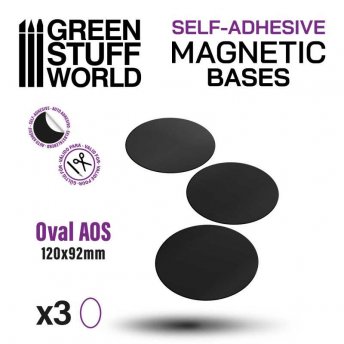 Oval Magnetic Sheet SELF-ADHESIVE - 120x92mm