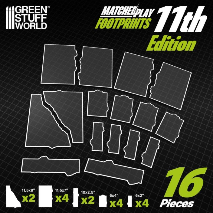 11th Edition Glasspack Footprints Wh40k compatible