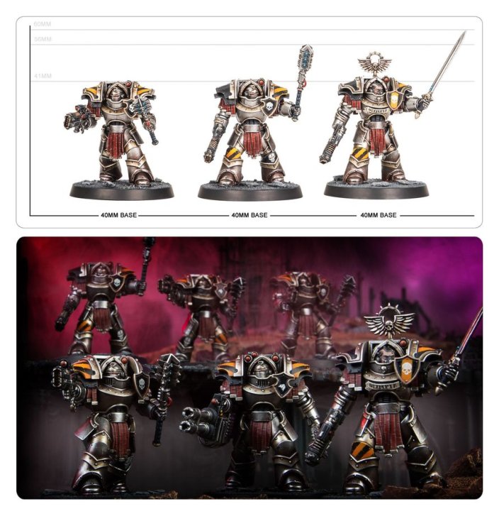 Cataphractii Terminators with Volkite Chargers and Power Mauls