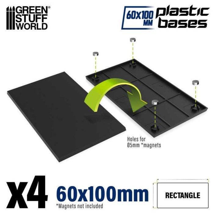 Plastic Bases - Rectangle 100x60mm