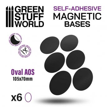 Oval Magnetic Sheet SELF-ADHESIVE - 105x70mm