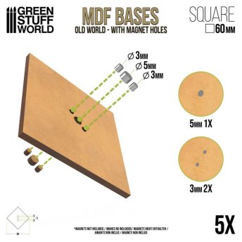 MDF Bases - Square 60 mm