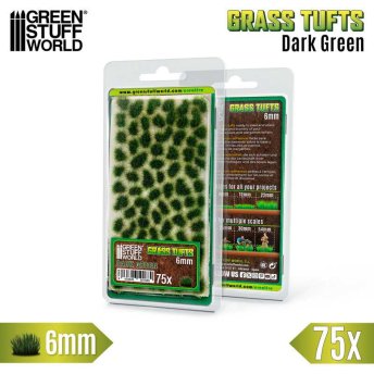 Static Grass Tufts 6 mm - Dark Green