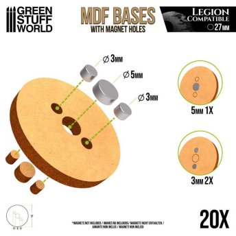 MDF Bases - Round 27 mm (Legion)